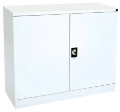 Viking Realspace Draaideurkast Staal 2 Planken Afsluitbaar 1,200 x 420 x 1,000 mm Grijs