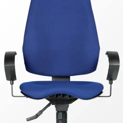 Viking Realspace Eiger Bureaustoel Synchroonmechanisme Stof 2D armleuning In hoogte verstelbare zitting Blauw 110 kg