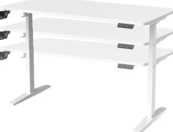 Viking Realspace Elektrisch hoogteverstelbaar Zit-sta-bureau Wit 1,600 (B) x 800 (D) x 1,300 (H) mm Melamine, staal