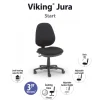 Viking Realspace Jura Bureaustoel Basismechanisme Stof Optionele armleuning In hoogte verstelbare zitting Zwart 110 kg 635 x 495 x 1,060 mm