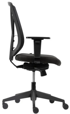 Viking Realspace Karl Bureaustoel Synchroonmechanisme Mesh In hoogte verstelbare armleuning In hoogte verstelbare zitting Zwart 120 kg 640 x 695 mm