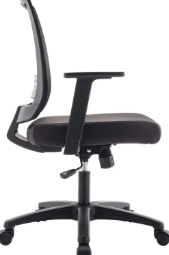 Viking Realspace Karl Economy Bureaustoel Basismechanisme Mesh, stof Vaste armleuning In hoogte verstelbare zitting Zwart 110 kg MC1002C