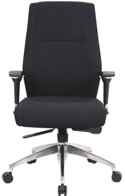 Viking Realspace London Directiestoel Synchroonmechanisme Stof 2D armleuning In hoogte verstelbare zitting Zwart 110 kg 650 mm
