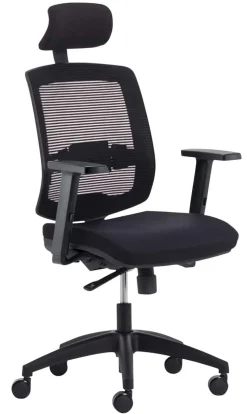 Viking Realspace Malice Bureaustoel Synchroonmechanisme 3D armleuning In hoogte verstelbare zitting Zwart 110 kg 730 x 730 x 1,335 mm