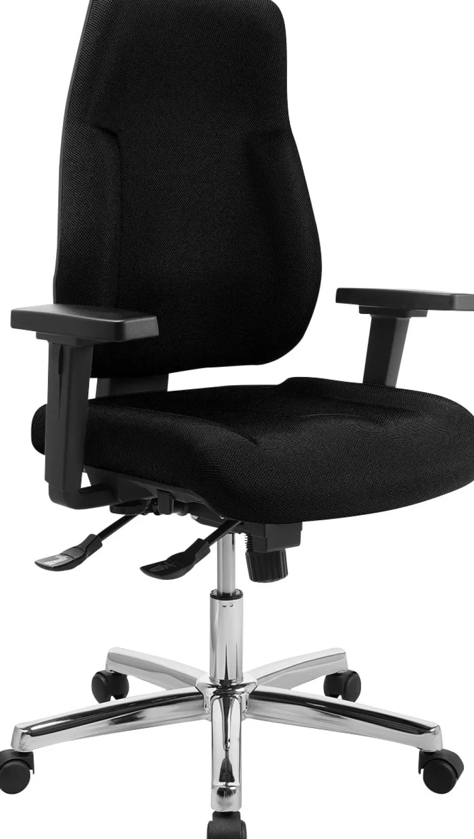 Viking Realspace Signum Bureaustoel Synchroonmechanisme Stof 3D armleuning In hoogte verstelbare zitting Zwart 110 kg 645 x 695 x 1,240 mm