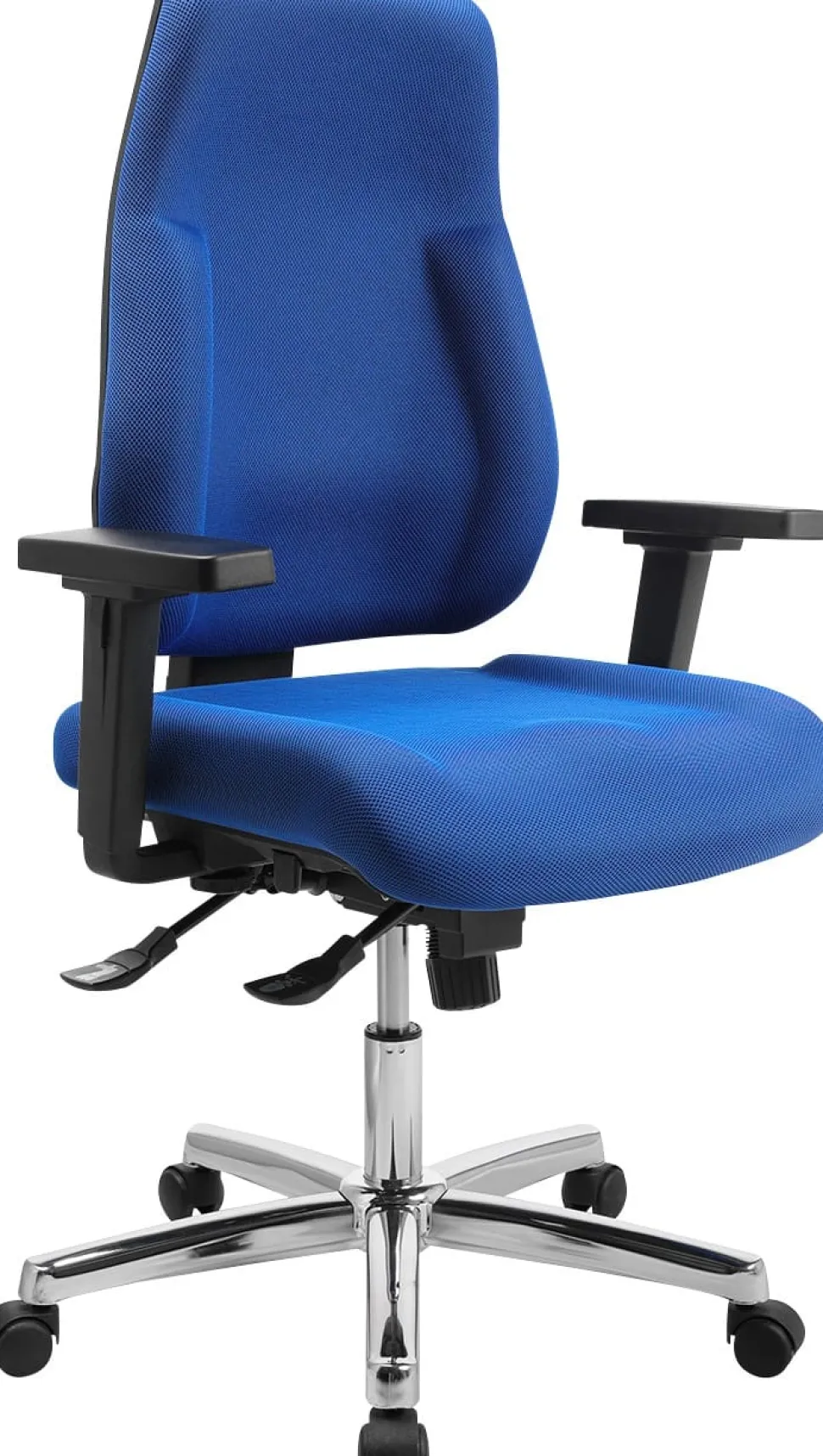 Viking Realspace Signum Bureaustoel Synchroonmechanisme Stof 3D armleuning In hoogte verstelbare zitting Blauw 110 kg