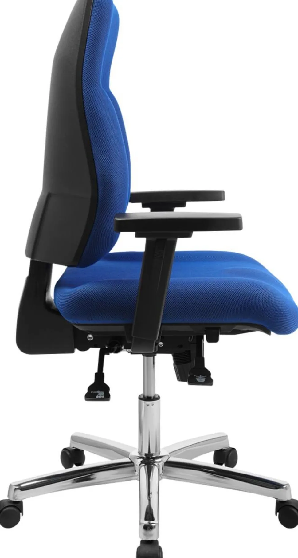 Viking Realspace Signum Bureaustoel Synchroonmechanisme Stof 3D armleuning In hoogte verstelbare zitting Blauw 110 kg