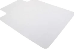 Viking Realspace Standaard Stoelmat PVC (Polyvinylchloride) Rechthoek met voorstuk, rechthoekig Transparant 120 x 90 cm Harde vloer