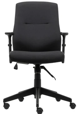 Viking Realspace Stanley Bureaustoel Kniekanteling Stof In hoogte verstelbare armleuning In hoogte verstelbare zitting Zwart 110 kg 675 x 680 x 1,075 mm