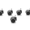 Viking Realspace Theo Zwenkwiel Harde vloer Grijs, zwart 54 x 50 mm 5 Stuks