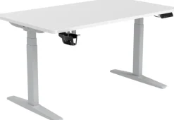Viking Realspace Zit-sta-bureau Wit 1400 (B) x 800 (D) x 600 - 1300 (H) mm Melamine, staal