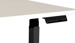 Viking Realspace Zit-sta-bureau Grijs, zwart 1600 (B) x 800 (D) x 600 - 1300 (H) mm Melamine, staal