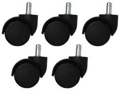Viking Realspace Zwenkwielen voor harde vloeren Zwart 56 x 50 x 629 mm 5 Stuks
