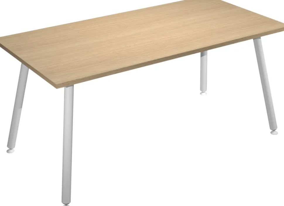 Viking Start Bureau Eiken Melamine, metaal Wit 1.600 x 800 x 744 mm