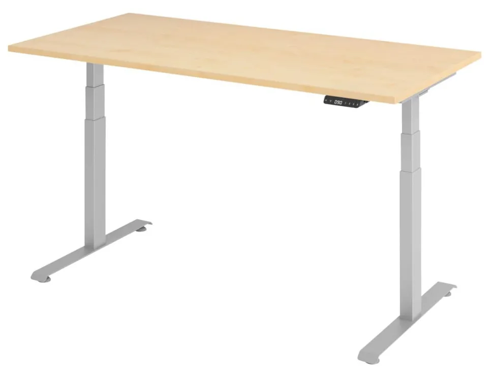 VLXK65 Elektrisch hoogteverstelbaar Zit-sta-bureau Ahorn C-Voet 1,600 (B) x 800 (D) x 1,295 (H) mm Spaanplaat, Staal