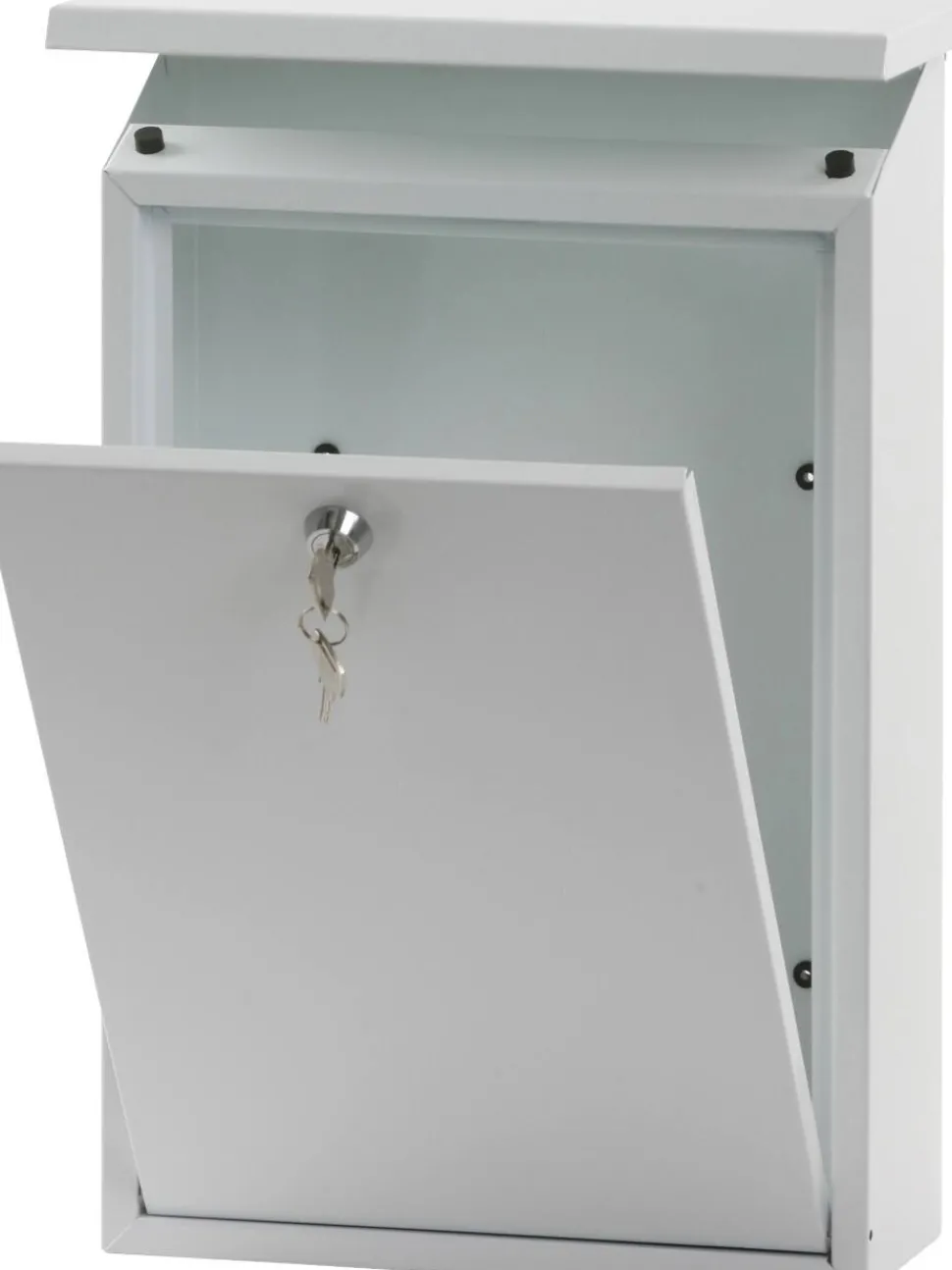 V-PART Toledon Brievenbus Wit Gegalvaniseerd staal 27 x 12 x 40 cm