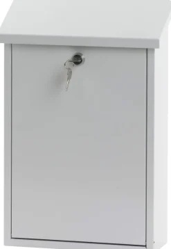 V-PART Toledon Brievenbus Wit Gegalvaniseerd staal 27 x 12 x 40 cm