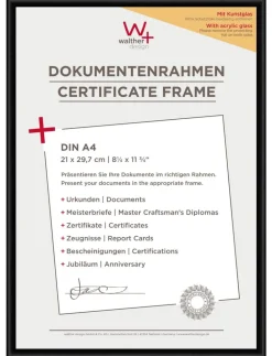 walther design A4 Fotolijst Zwart KVX130B 22,2 (B) x 1,4 (D) x 31 (H) cm KVX130B