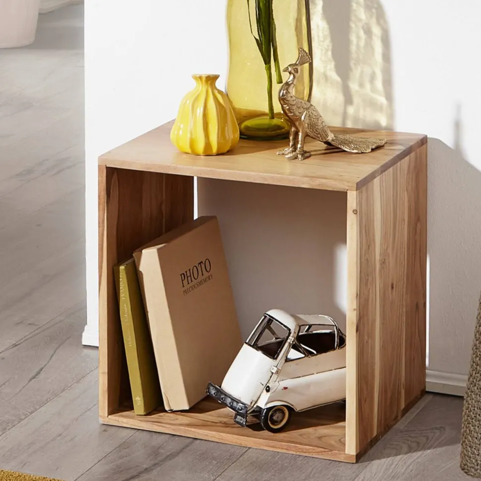 WOHNLING Acaciahout Legbord 1 435 x 330 x 435 mm Bruin Acacia