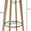 WOHNLING Bar Tafel WL6.094 Wit Eiken 60 x 110 x 60 cm