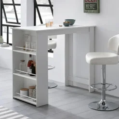 WOHNLING Bar Tafel WL5.732 Wit 120 x 107,5 x 60 cm