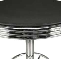 WOHNLING Bar Tafel WL5.113 Zilver, zwart 60 x 92 cm