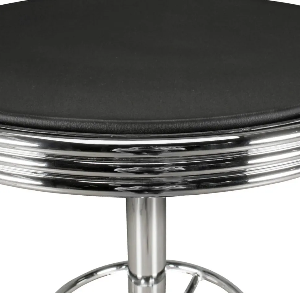 WOHNLING Bar Tafel WL5.113 Zilver, zwart 60 x 92 cm