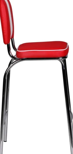 WOHNLING Barkruk WL1.718 Rood, wit Kunstleer