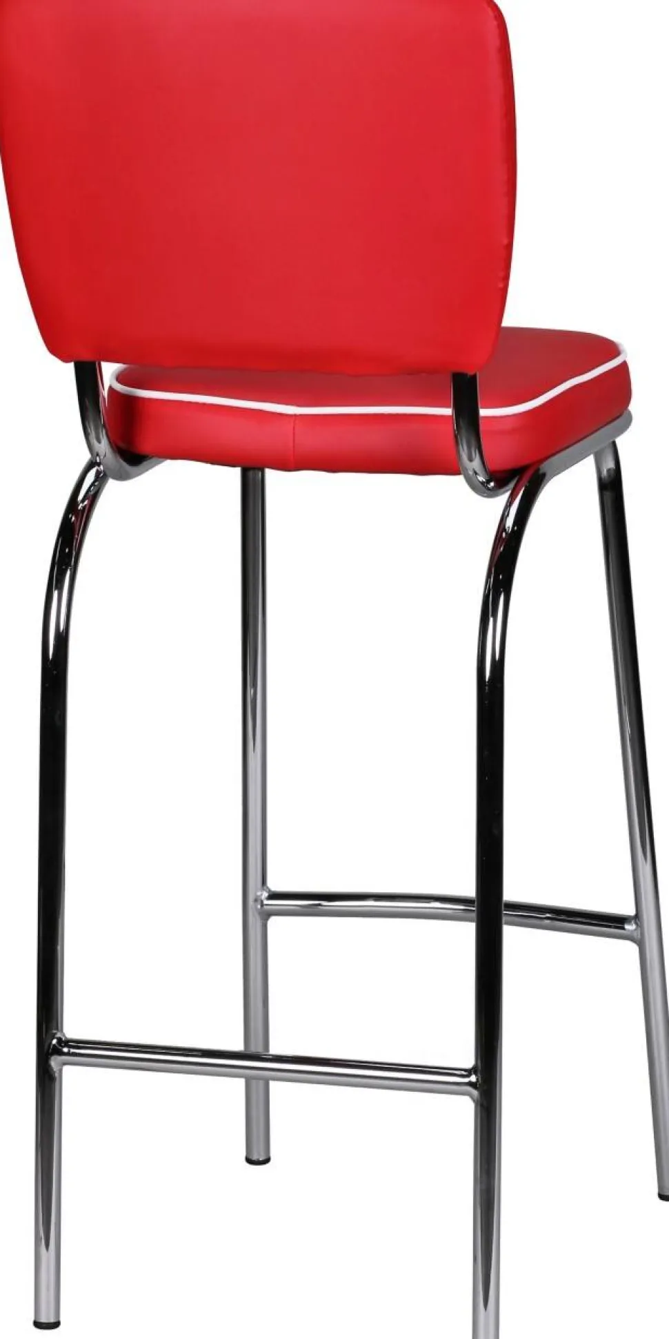 WOHNLING Barkruk WL1.718 Rood, wit Kunstleer