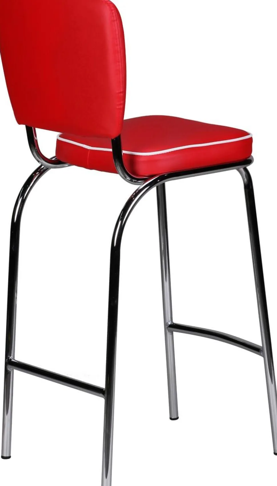 WOHNLING Barkruk WL1.718 Rood, wit Kunstleer