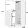 WOHNLING Bijzettafel Wit 350 x 300 x 610 mm