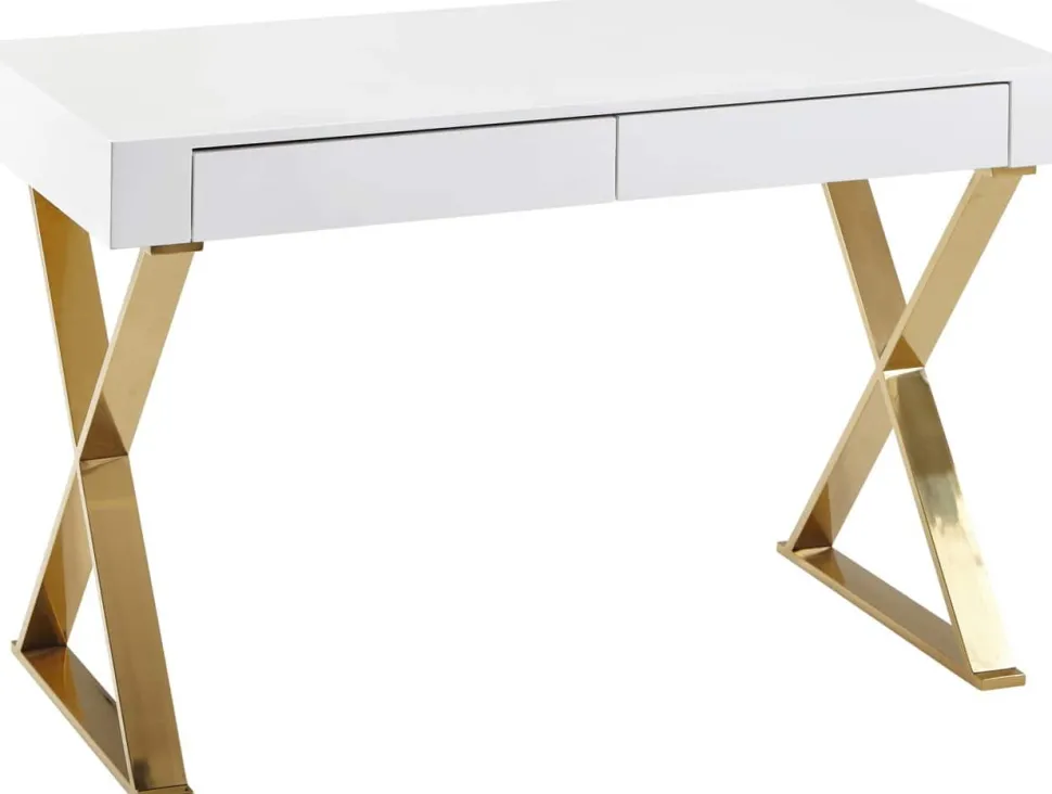 WOHNLING Bureau WL6.314 Goud, Wit 118 x 76 x 57 cm