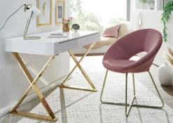 WOHNLING Bureau WL6.314 Goud, Wit 118 x 76 x 57 cm
