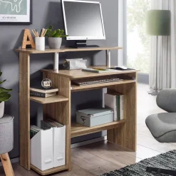WOHNLING Computertafel WL1.171 Sonoma-eik 94 x 90,5 x 48,5 cm