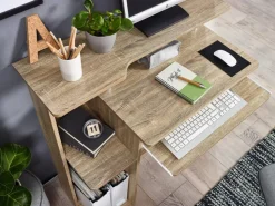 WOHNLING Computertafel WL1.171 Sonoma-eik 94 x 90,5 x 48,5 cm