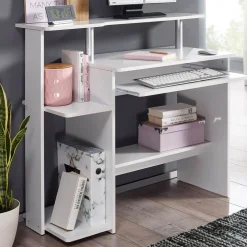 WOHNLING Computertafel WL1.153 Wit 94 x 90 x 48,5 cm