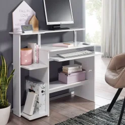 WOHNLING Computertafel WL1.153 Wit 94 x 90 x 48,5 cm