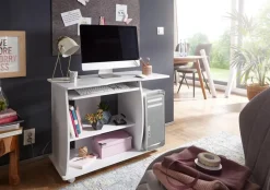 WOHNLING Computertafel WL1.152 Wit 90 x 71 x 50 cm