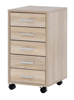 WOHNLING Ladeblok 5 Lades 330 x 380 x 630 mm Eiken