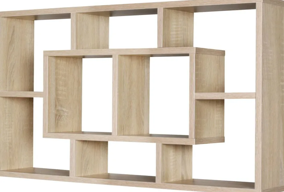 WOHNLING Spaanplaat Wandplank 8 850 x 160 x 475 mm Grijs