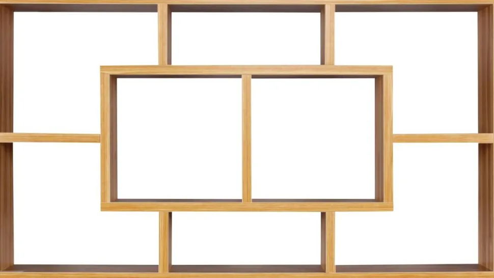WOHNLING Spaanplaat Wandplank 8 850 x 160 x 475 mm Bruin Beuken